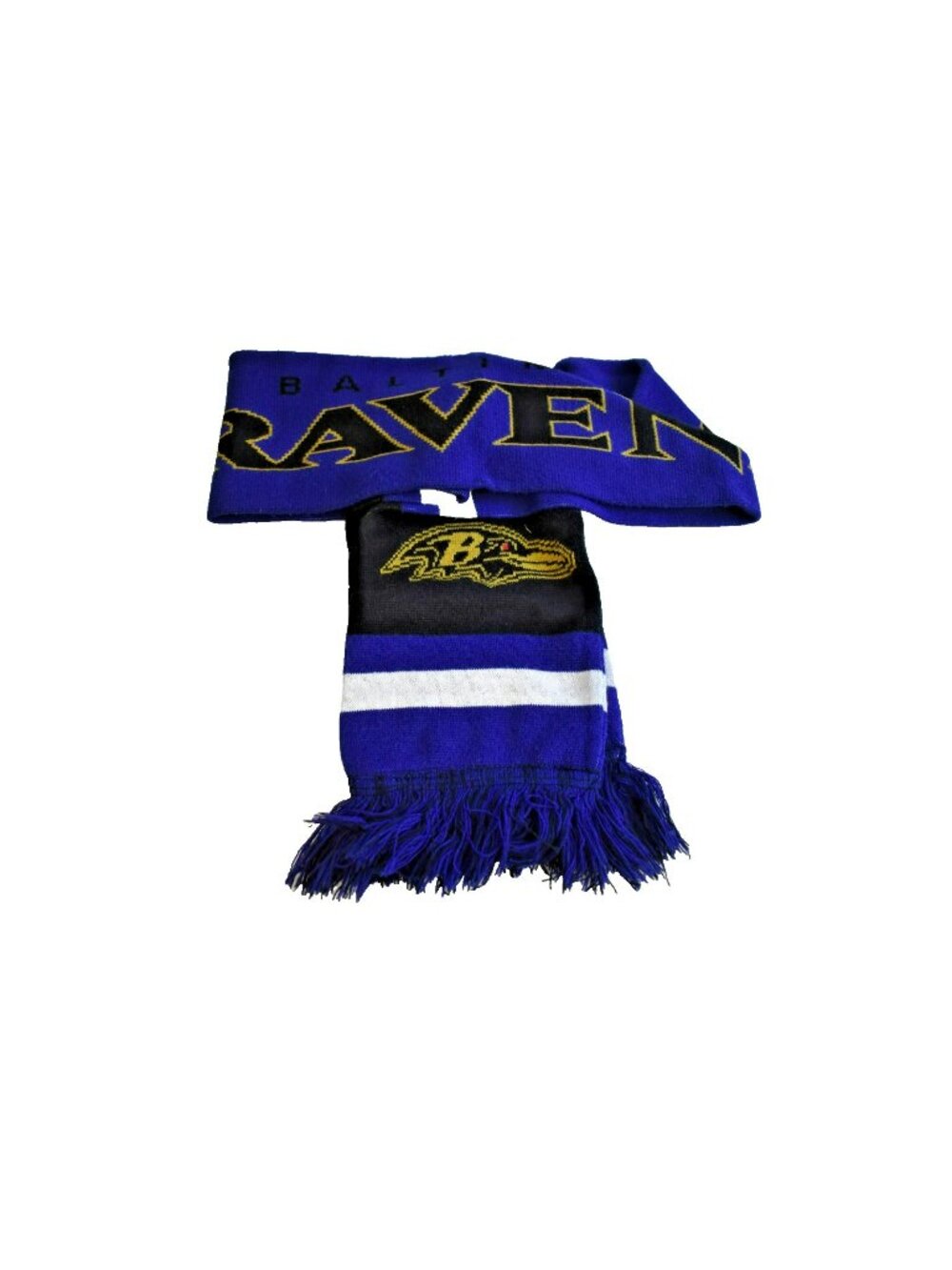 Baltimore Ravens Knit Scarf NFL Official Apparel Football Maryland